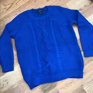 Forever 21 royal blue cable knit sweater